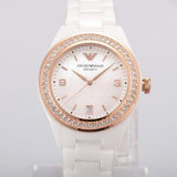Emporio Armani Ceramica Mother of Pearl Dial White Ceramic Dial Watch For Women - AR1472