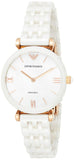 Emporio Armani Ceramica Mother of Pearl Dial White Ceramic Strap Watch For Women - AR1486