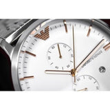 Emporio Armani Chonograph SIlver Dial Silver Steel Strap Watch For Men - AR1933