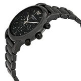 Emporio Armani Ceramica Chronograph  Black Dial Black Strap Watch For Men - AR1452