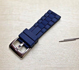 Emporio Armani Chronograph Blue Dial Blue Rubber Strap Watch For Men - AR5864