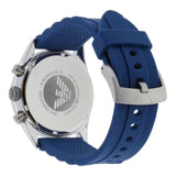 Emporio Armani Chronograph Blue Dial Blue Rubber Strap Watch For Men - AR5864
