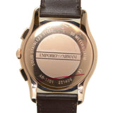 Emporio Armani Chronograph Brown Dial Brown Leather Strap Watch For Men - AR1701