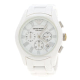 Emporio Armani Chronograph Ceramic White Dial Watch For Women - AR1403