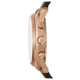 Emporio Armani Chronograph Gray Dial Brown Leather Strap Watch For Men - AR6043