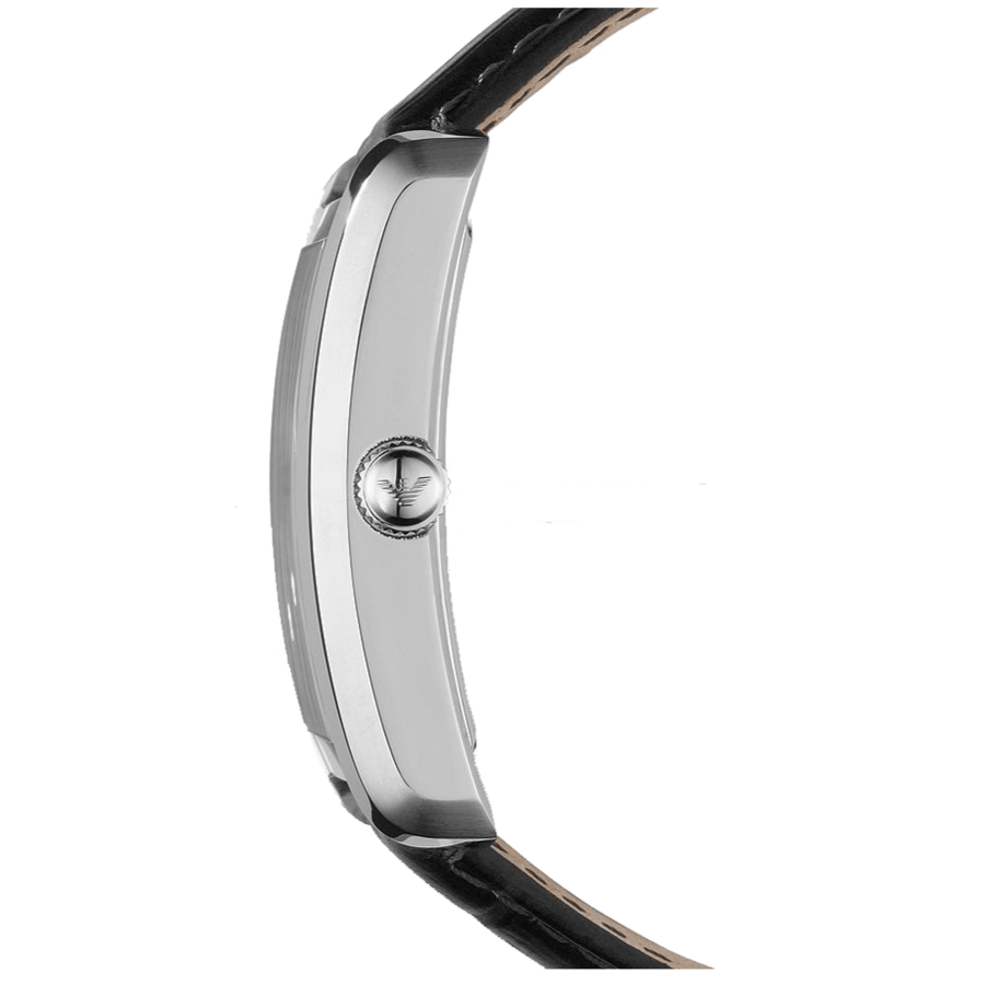 Emporio Armani Classic Analog Black Dial Black Leather Strap Strap Watch For Men - AR1604