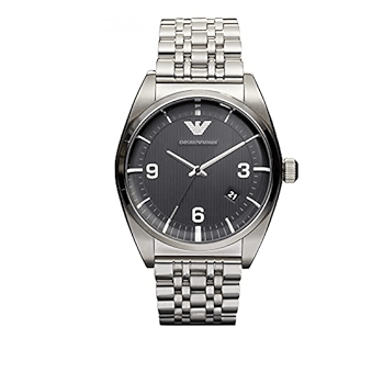 Emporio Armani Classic Analog Black Dial Silver Steel Strap Watch For Men - AR0369