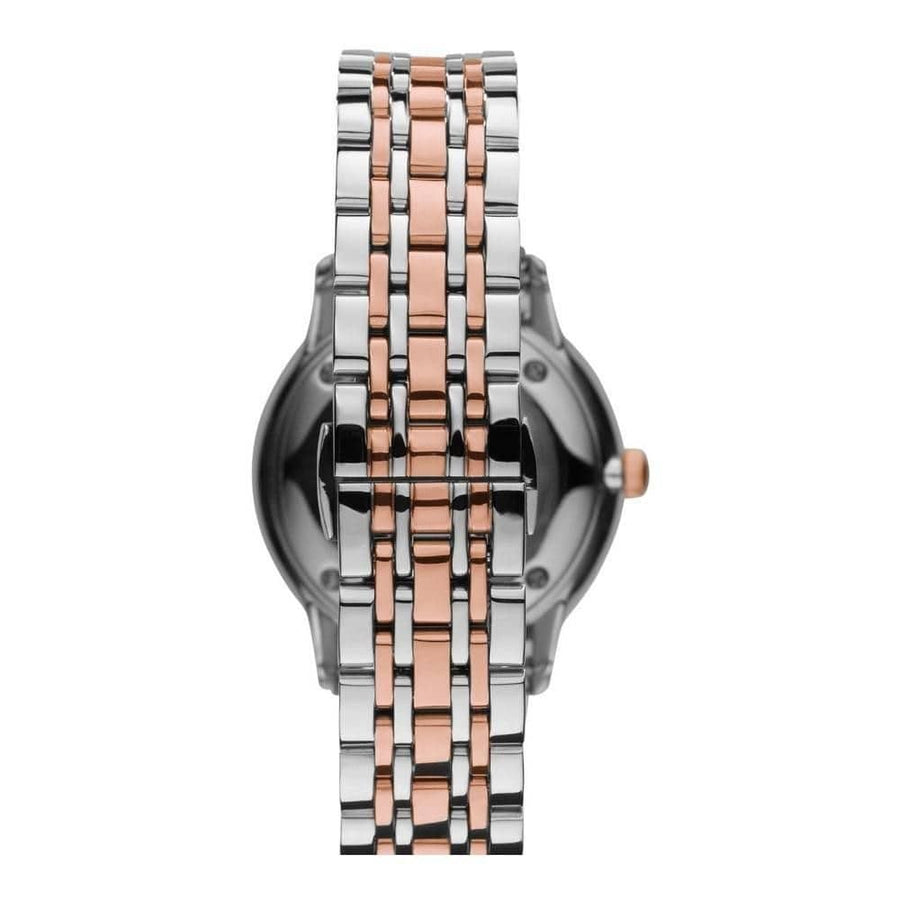 Emporio Armani Gianni Silver Dial Two Tone Steel Strap Watch for Women - AR1603