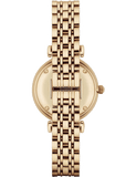 Emporio Armani Gianni T Bar White Mother of Pearl Dial Gold Steel Strap Watch For Women - AR1907