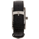 Emporio Armani Classic Black Dial Black Leather Strap Watch For Women - AR0144