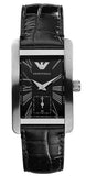 Emporio Armani Classic Black Dial Black Leather Strap Watch For Women - AR0144
