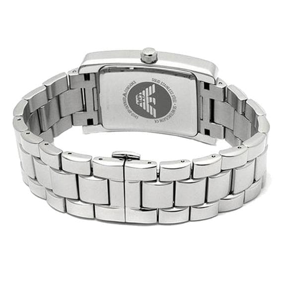 Emporio Armani Classic Black Dial Silver Stainless Steel Watch For Women - AR0157