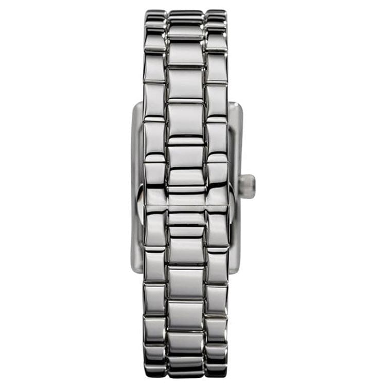 Emporio Armani Classic Black Dial Silver Stainless Steel Watch For Women - AR0157