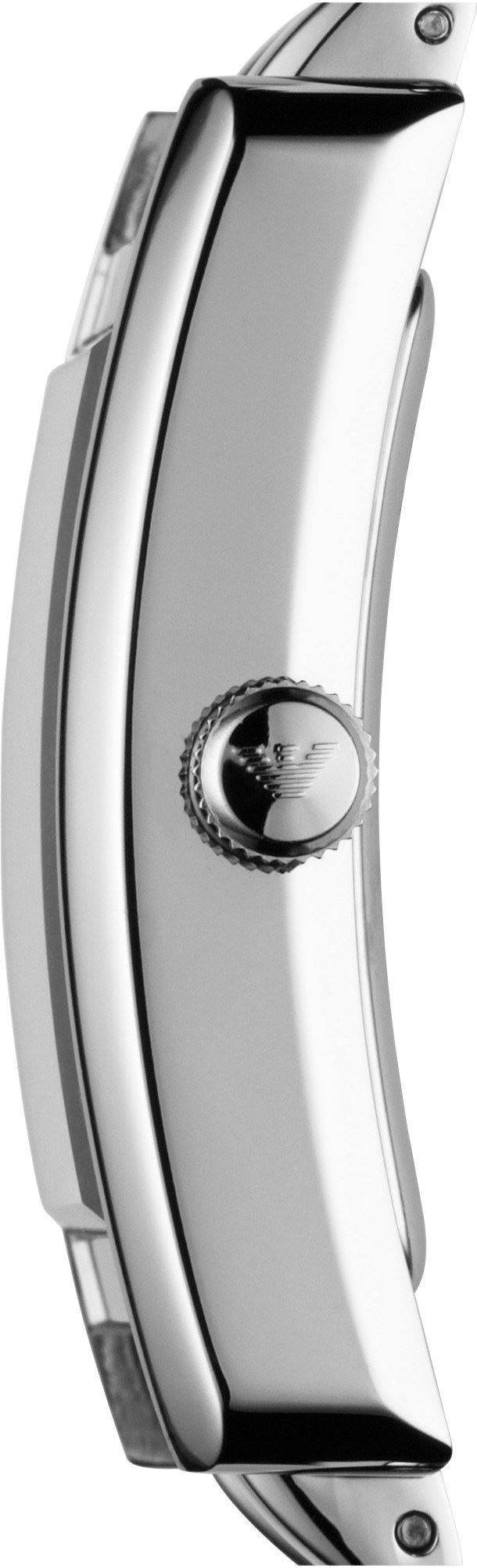 Emporio Armani Classic Black Dial Silver Stainless Steel Watch For Women - AR0157