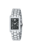 Emporio Armani Classic Black Dial Silver Stainless Steel Watch For Women - AR0157