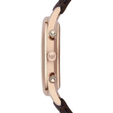 Emporio Armani Classic Chronograph Burgundy Dial Brown Leather Strap Watch For Men - AR1890