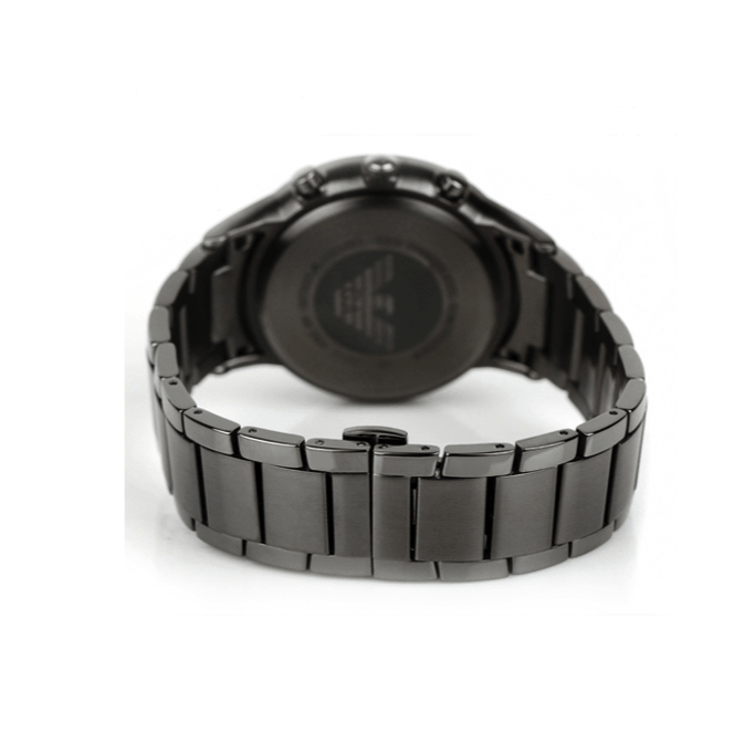 Emporio Armani Classic Chronograph Grey Dial Grey Steel Strap Watch For Men - AR2454