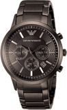 Emporio Armani Classic Chronograph Grey Dial Grey Steel Strap Watch For Men - AR2454