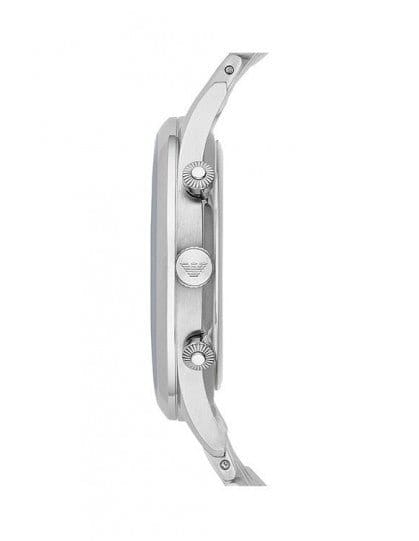 Emporio Armani Classic Chronograph Silver Dial Silver Steel Strap Watch For Men - AR1879