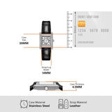 Emporio Armani Classic Crystals Silver Dial Black Leather Strap Watch for Women - AR11660