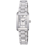 Emporio Armani Classic Diamonds Silver Dial Silver Steel Strap Watch For Women - AR3170