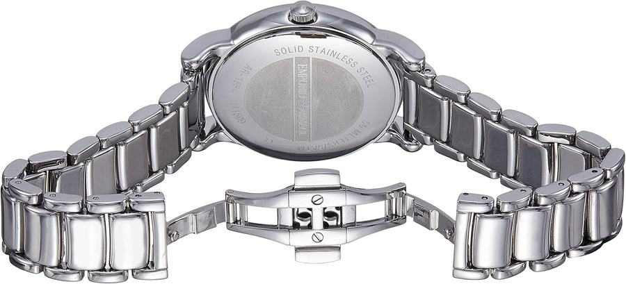 Emporio Armani Classic Luigi Quartz Silver Dial Silver Steel Strap Watch For Men - AR1854