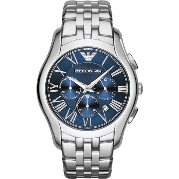 Emporio Armani Classic Navy Blue Dial Stainless Steel Watch For Men - AR1787