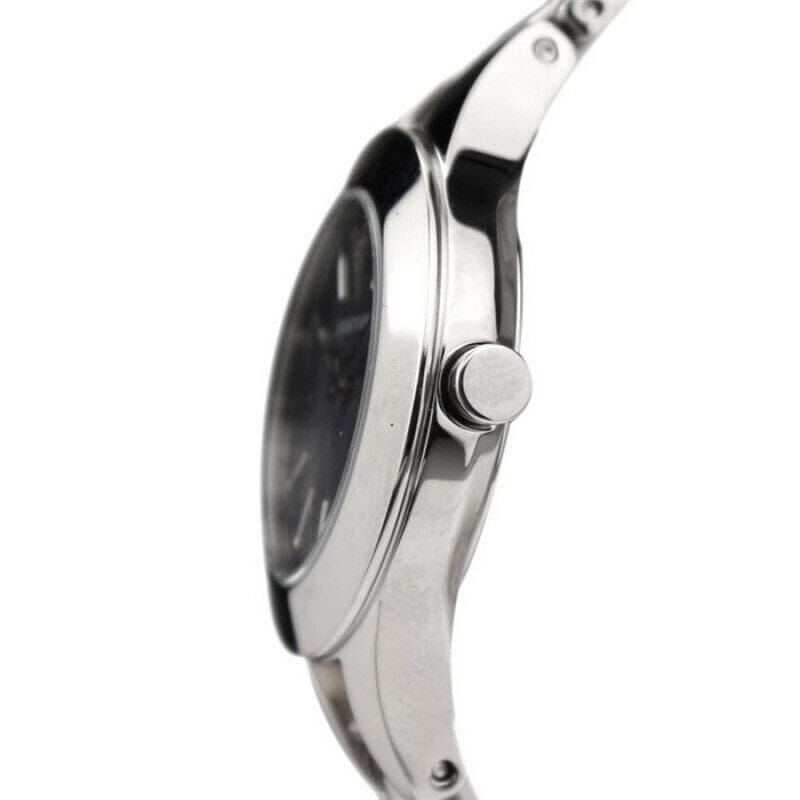 Emporio Armani Classic Quartz Black Dial Silver Steel Strap Watch For Women - AR7328
