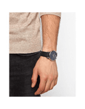Emporio Armani Classic Quartz Blue Dial Black Leather Strap Watch For Men - AR1731