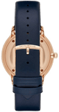 Emporio Armani Classic Quartz Blue Dial Blue Leather Strap Watch For Men  - AR2071