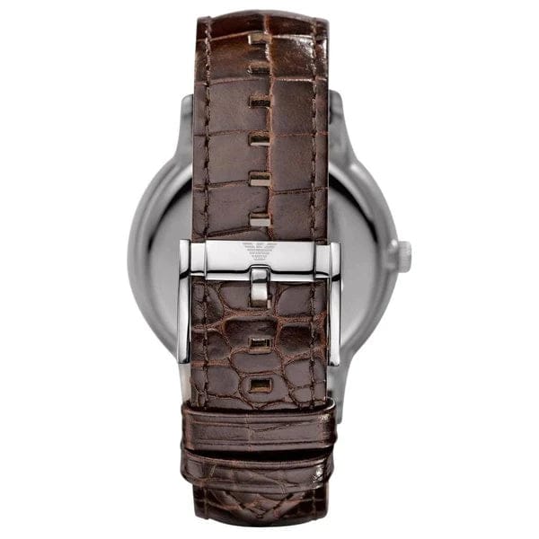 Emporio Armani Classic Quartz Brown Dial Brown Leather Strap Watch For Men - AR2427
