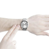 Emporio Armani Classic Quartz Silver Dial Silver Steel Strap Watch For Men - AR1745