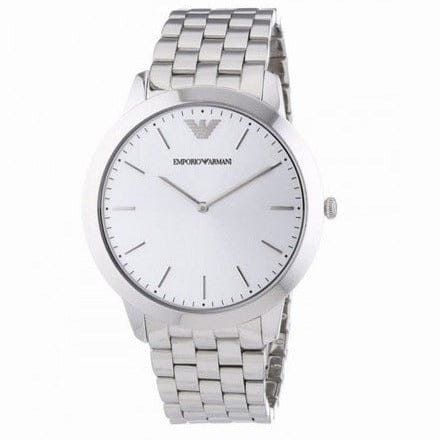 Emporio Armani Classic Quartz Silver Dial Silver Steel Strap Watch For Men - AR1745