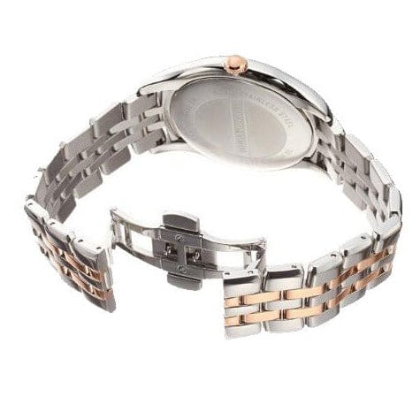 Emporio Armani Classic Quartz Silver Dial Two Tone Steel Strap Watch For Men - AR1824