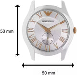 Emporio Armani Classic Quartz Silver Dial Two Tone Steel Strap Watch For Men - AR1824