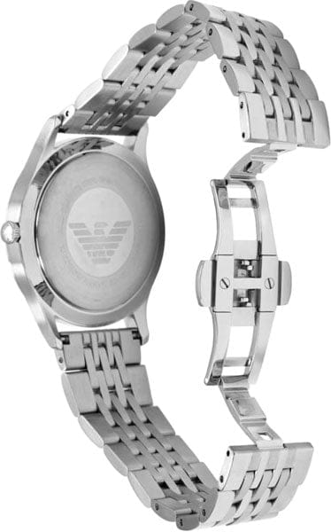 Emporio Armani Classic Silver Dial Silver Steel Strap Watch For Men - AR1867