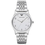Emporio Armani Classic Silver Dial Silver Steel Strap Watch For Men - AR1867