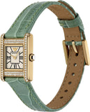 Emporio Armani Classic White Dial Green Leather Strap Watch for Women - AR11661