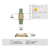 Emporio Armani Classic White Dial Green Leather Strap Watch for Women - AR11661