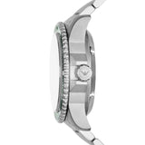 Emporio Armani Diver Automatic Green Dial Silver Steel Strap Watch For Men - AR60061