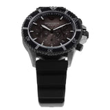 Emporio Armani Diver Chronograph Black Dial Black Silicon Strap Watch For Men - AR11515