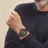 Emporio Armani Diver Chronograph Black Dial Black Steel Strap Watch For Men - AR11363