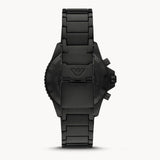 Emporio Armani Diver Chronograph Black Dial Black Steel Strap Watch For Men - AR80050