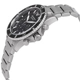 Emporio Armani Diver Chronograph Quartz Black Dial Silver Steel Strap Watch For Men - AR11360