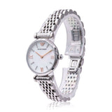 Emporio Armani Donna Mother of Pearl Dial Silver Steel Strap Watch For Women - AR11204