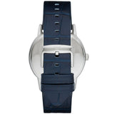 Emporio Armani Dress Quartz Blue Dial Blue Leather Strap Watch For Men - AR2501