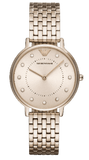 Emporio Armani Dress Quartz Rose Gold Dial Rose Gold Steel Strap Watch For Women - AR11062