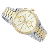 Emporio Armani Elegant Chronograph Cream Dial Two Tone Steel Strap Watch for Men - AR11605