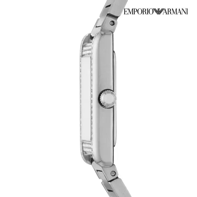 Emporio Armani Empire Mother of Pearl Dial Silver Steel Strap Watch For Women - AR11625