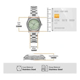 Emporio Armani Federica Mint Green Dial Silver Steel Strap Watch for Women - AR11656